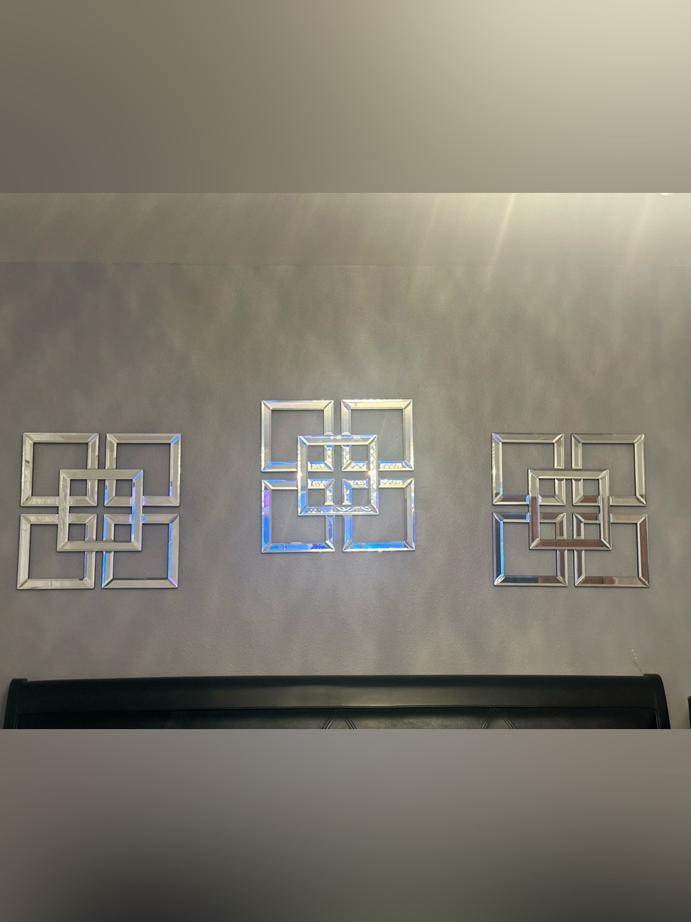 Mirror Geometric Wall Decor - Silver